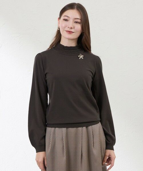 AMACA / アマカ ニット・セーター | ライトバルキーシャーリングニット(ブラウン3)