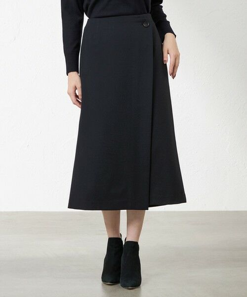 AMACA / アマカ ロング・マキシ丈スカート | ニューライジングストレッチスカート(ネイビー3)