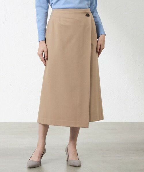 AMACA / アマカ ロング・マキシ丈スカート | ニューライジングストレッチスカート(ベージュ1)