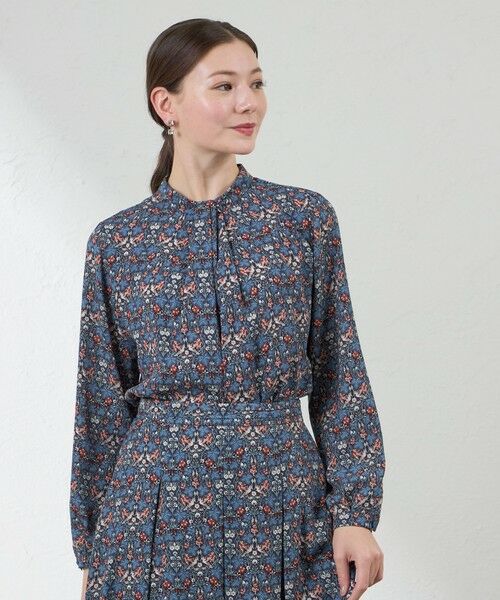 AMACA / アマカ シャツ・ブラウス | 【LIBERTY】Vine Thief バックサテンジョーゼットブラウス | 詳細10