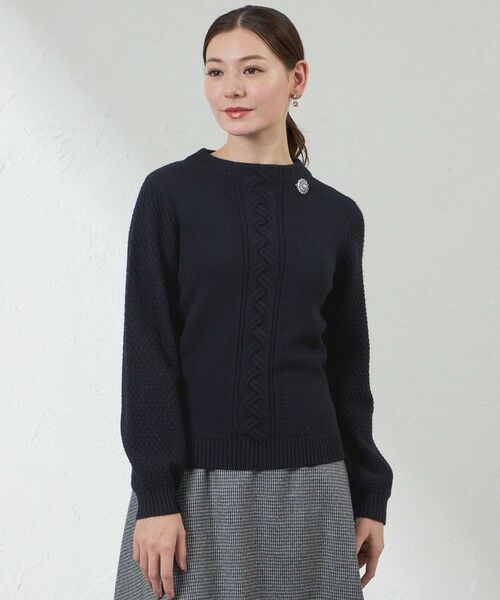 AMACA / アマカ ニット・セーター | ウォッシャブルウールケーブルニット | 詳細1