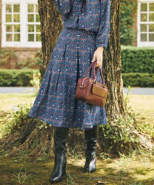 AMACA / アマカ ロング・マキシ丈スカート | 【LIBERTY】Vine Thief バックサテンジョーゼットスカート(グリーン1)