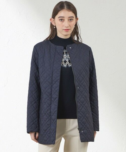 AMACA / アマカ その他アウター | ETHERMALOFT HEAT(イサーマロフト ヒート) ノーカラーキルトコート(ネイビー3)