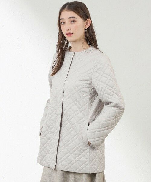 AMACA / アマカ その他アウター | ETHERMALOFT HEAT(イサーマロフト ヒート) ノーカラーキルトコート(ベージュ1)