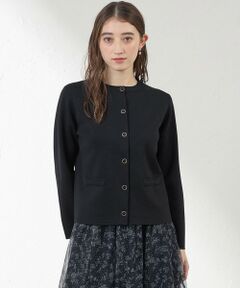 AMACA / アマカ ノーカラージャケット | 光電子ニットジャケット