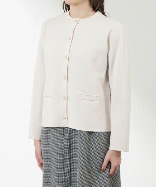 AMACA / アマカ ノーカラージャケット | 光電子ニットジャケット | 詳細3