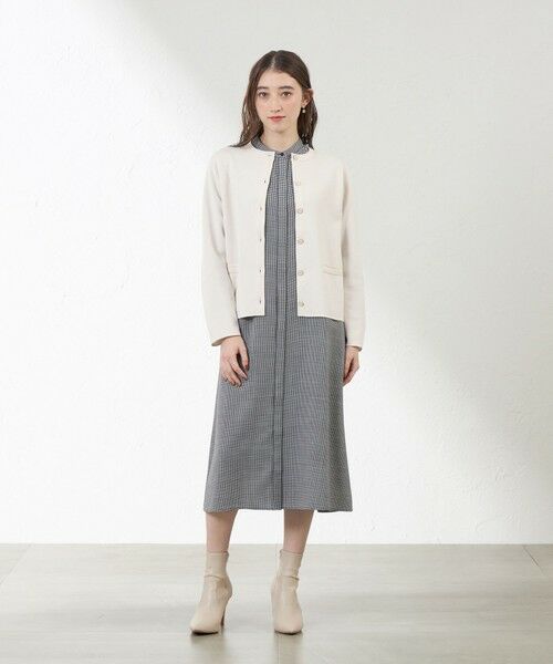 AMACA / アマカ ノーカラージャケット | 光電子ニットジャケット | 詳細1