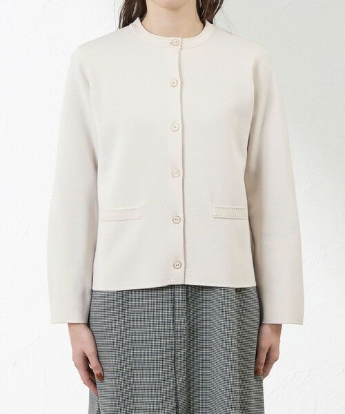 AMACA / アマカ ノーカラージャケット | 光電子ニットジャケット | 詳細2