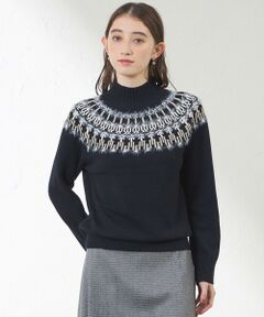 AMACA / アマカ ニット・セーター | ジャカード求心ニット