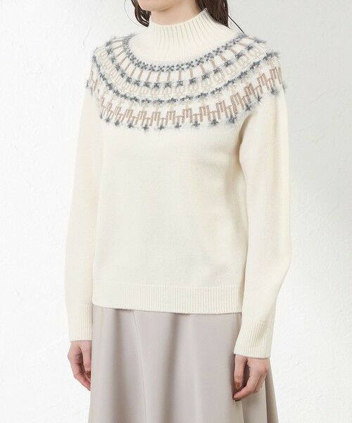 AMACA / アマカ ニット・セーター | ジャカード求心ニット | 詳細4