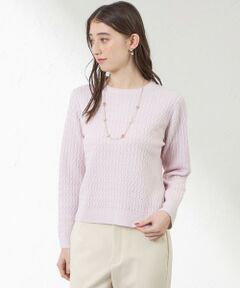 AMACA / アマカ ニット・セーター | ラメケーブルニット