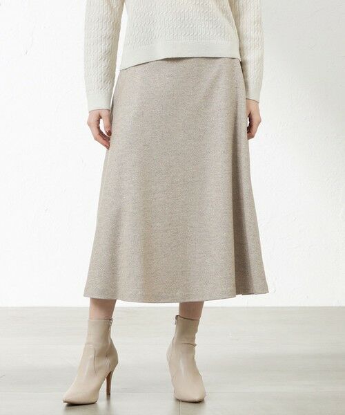 AMACA / アマカ ロング・マキシ丈スカート | シックツイードラメスカート(ベージュ1)