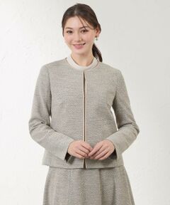 AMACA / アマカ ノーカラージャケット | インレイツイードジャケット