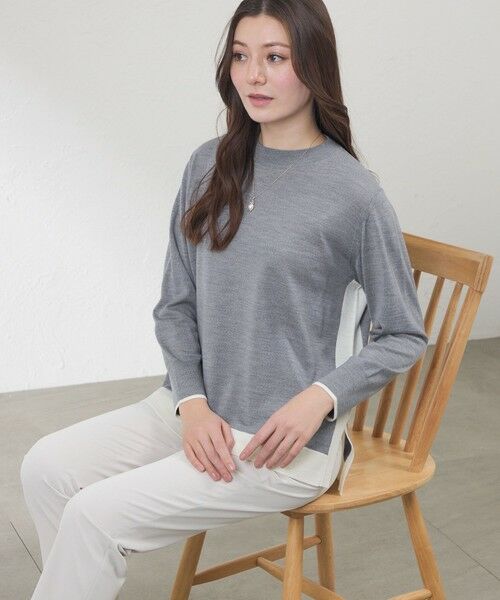 AMACA / アマカ ニット・セーター | カラーブロッキングニット | 詳細1