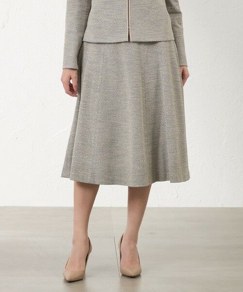 AMACA / アマカ ロング・マキシ丈スカート | インレイツイードスカート（ベージュ1）