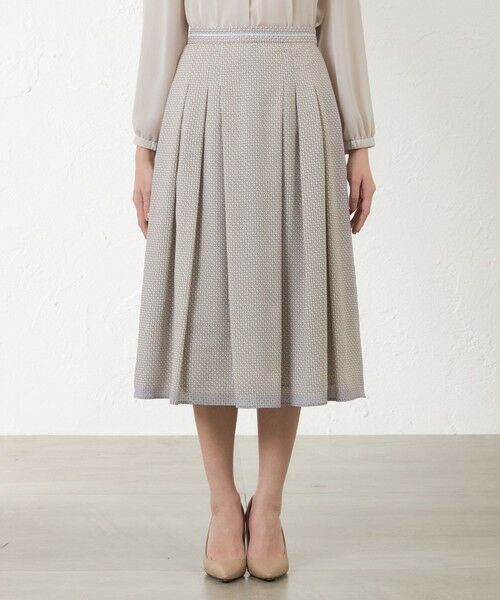 AMACA / アマカ ロング・マキシ丈スカート | 幾何プリントタックスカート | 詳細4