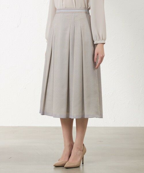 AMACA / アマカ ロング・マキシ丈スカート | 幾何プリントタックスカート | 詳細5