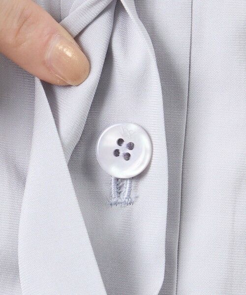 AMACA / アマカ ノーカラージャケット | ナチュラルドライオーガンジー ノーカラー羽織シャツ | 詳細8