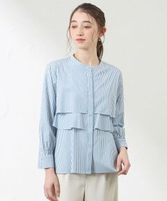 AMACA / アマカ シャツ・ブラウス | バンブーストライプ フレアブラウス