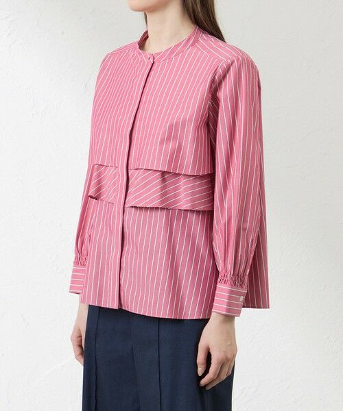 AMACA / アマカ シャツ・ブラウス | バンブーストライプ フレアブラウス | 詳細4