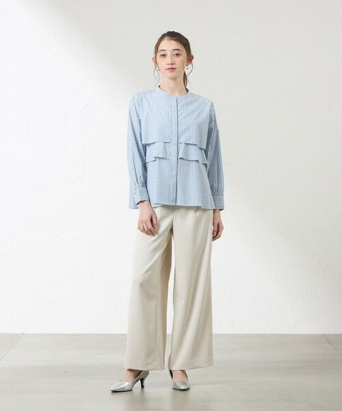 AMACA / アマカ シャツ・ブラウス | バンブーストライプ フレアブラウス | 詳細2