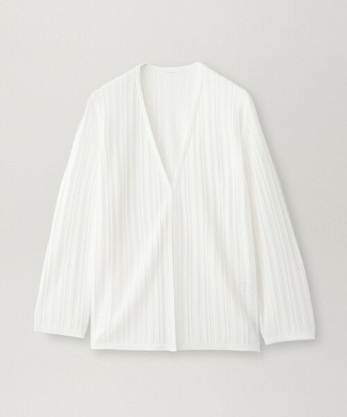 AMACA / アマカ ニット・セーター | ドライレーヨンストレッチ 着流しカーディガン（オフホワイト1）