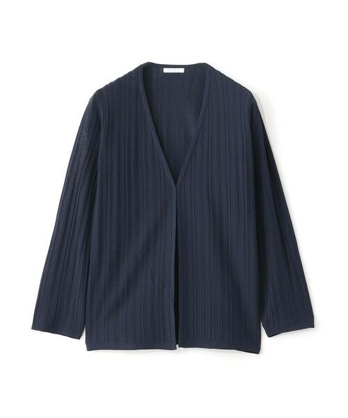 AMACA / アマカ ニット・セーター | ドライレーヨンストレッチ 着流しカーディガン（ネイビー3）