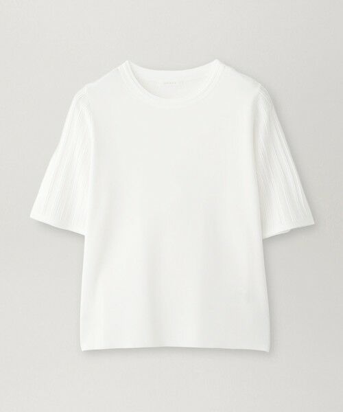 AMACA / アマカ ニット・セーター | ドライレーヨンストレッチ ニットプルオーバー（オフホワイト1）