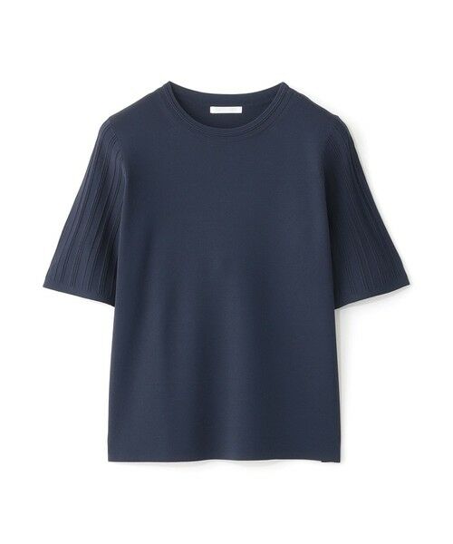 AMACA / アマカ ニット・セーター | ドライレーヨンストレッチ ニットプルオーバー（ネイビー3）