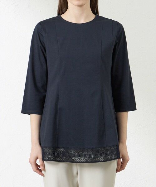 AMACA / アマカ カットソー | プレーティング天竺 レースコンビカットソー | 詳細4