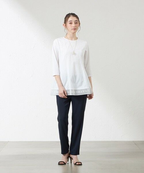 AMACA / アマカ カットソー | プレーティング天竺 レースコンビカットソー | 詳細1