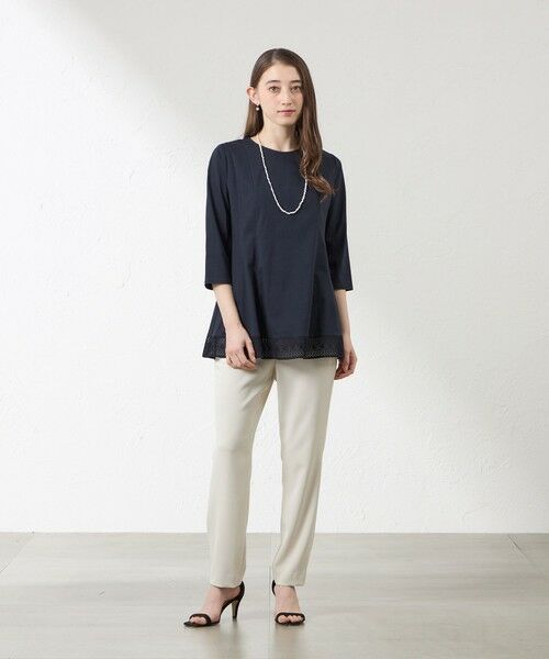 AMACA / アマカ カットソー | プレーティング天竺 レースコンビカットソー | 詳細2