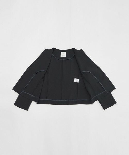 AMACA / アマカ ノーカラージャケット | リネンライク キーネックジャケット | 詳細9