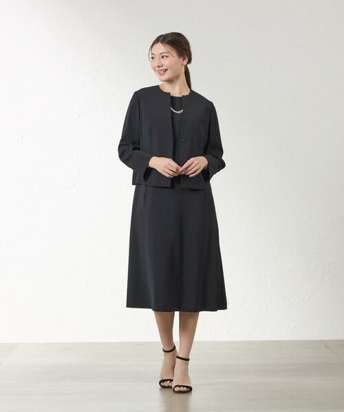 AMACA / アマカ ノーカラージャケット | リネンライク キーネックジャケット | 詳細1