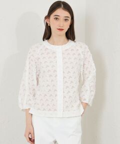 AMACA / アマカ ノーカラージャケット | ジオメトリックジャカード ジャケット