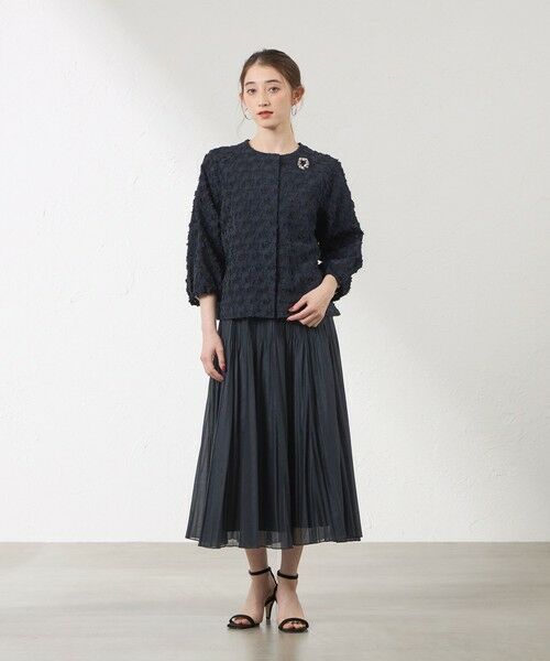 AMACA / アマカ ノーカラージャケット | ジオメトリックジャカード ジャケット | 詳細3