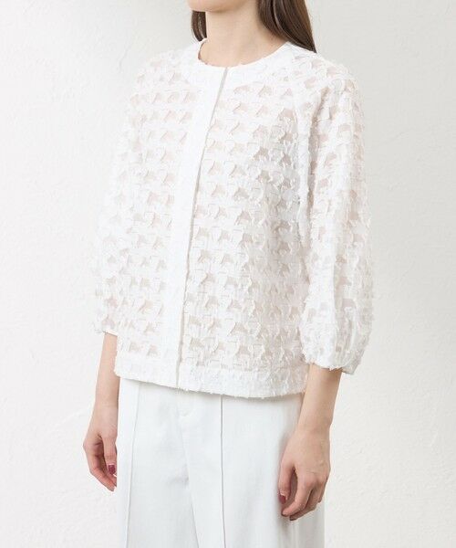 AMACA / アマカ ノーカラージャケット | ジオメトリックジャカード ジャケット | 詳細5