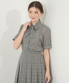 AMACA / アマカ シャツ・ブラウス | シズルチェック ボウタイブラウス