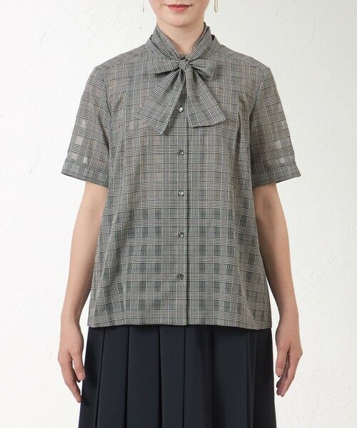 AMACA / アマカ シャツ・ブラウス | シズルチェック ボウタイブラウス | 詳細2