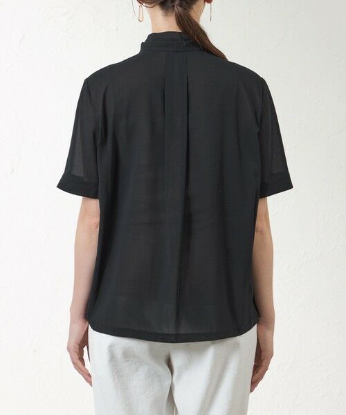 AMACA / アマカ シャツ・ブラウス | 【接触冷感･防シワ】シアーボイル ボウタイブラウス | 詳細4