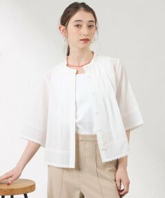 AMACA / アマカ シャツ・ブラウス | 【接触冷感】シルキーローン スタンドカラーブラウス