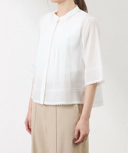 AMACA / アマカ シャツ・ブラウス | 【接触冷感】シルキーローン スタンドカラーブラウス | 詳細5