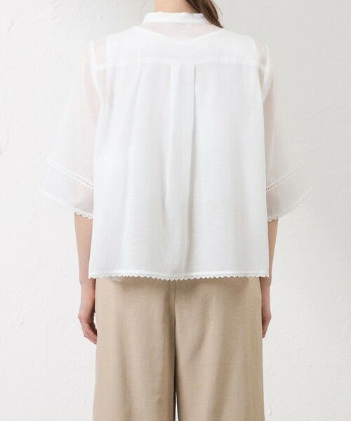 AMACA / アマカ シャツ・ブラウス | 【接触冷感】シルキーローン スタンドカラーブラウス | 詳細6