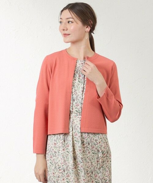 AMACA / アマカ ニット・セーター | 【接触冷感･UV対策】ライトレーヨンストレッチ ボレロ（ピンク3）