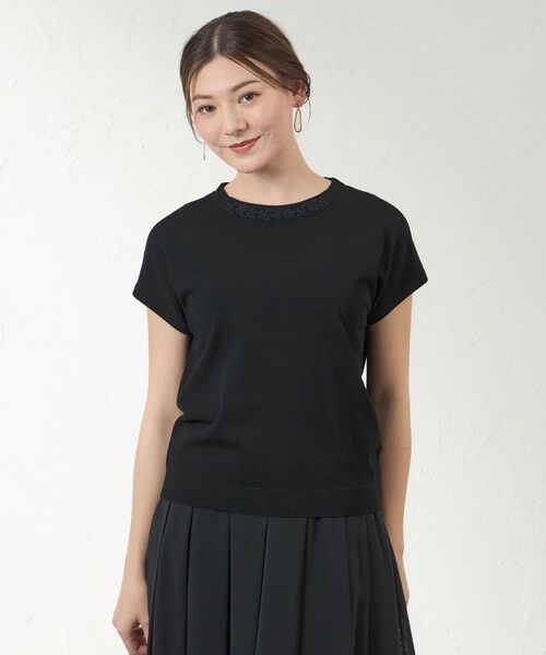 AMACA / アマカ ニット・セーター | 【接触冷感･UV対策】ライトレーヨンストレッチ プルオーバー（ネイビー3）