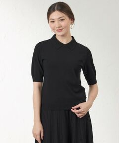 AMACA / アマカ ニット・セーター | 【接触冷感･UV対策】ライトレーヨンストレッチ ポロ衿プルオーバー