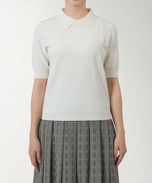 AMACA / アマカ ニット・セーター | 【接触冷感･UV対策】ライトレーヨンストレッチ ポロ衿プルオーバー | 詳細4