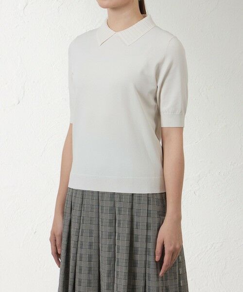 AMACA / アマカ ニット・セーター | 【接触冷感･UV対策】ライトレーヨンストレッチ ポロ衿プルオーバー | 詳細5