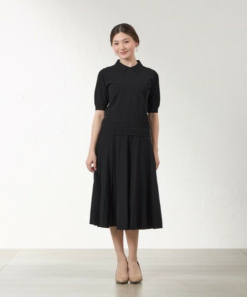 AMACA / アマカ ニット・セーター | 【接触冷感･UV対策】ライトレーヨンストレッチ ポロ衿プルオーバー | 詳細1