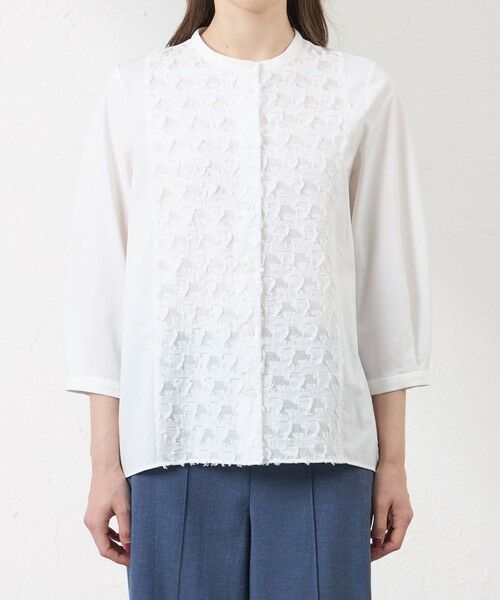 AMACA / アマカ カットソー | 【接触冷感･UV対策】Blousey ジャカード切替 プルオーバー | 詳細3